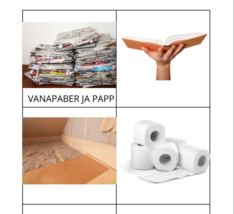 vanapaberist tehtud asjad