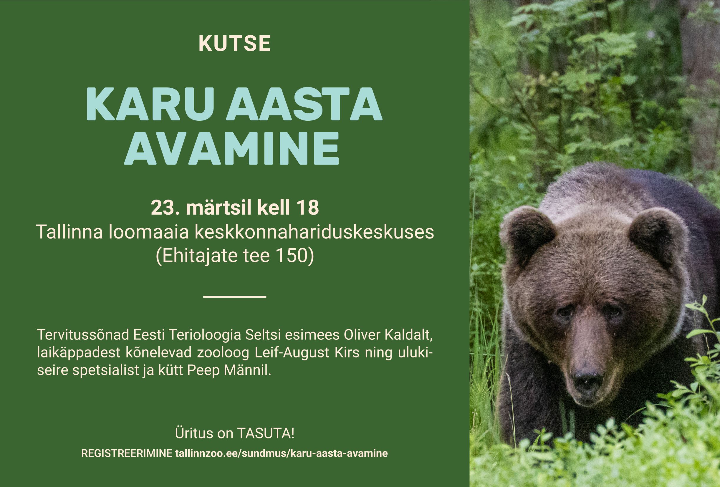 KUTSE - aasta looma karu avaüritus 23.03.22