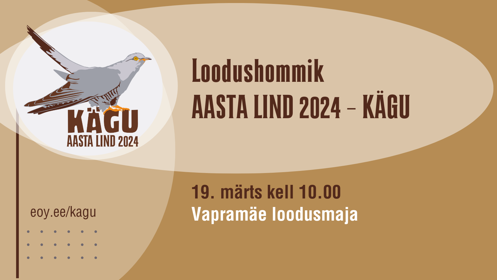 Pruunil taustal on joonistatud käo aasta logo ja tekstid