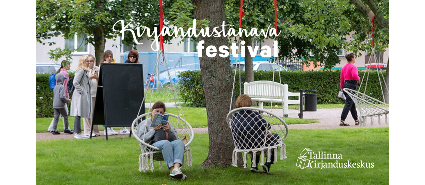 Fotol on näha kõndivaid ning istuvaid ja raamatuid lugevaid inimesi