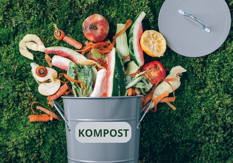 kompostiämber, millest paistavad erinevad biojäätmed