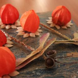 taimede seemnetest meisterdatud kunstitööd. Foto autor Katrin Mäeots.