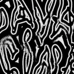 Mustvalge joonistus on osa näituse visuaalist