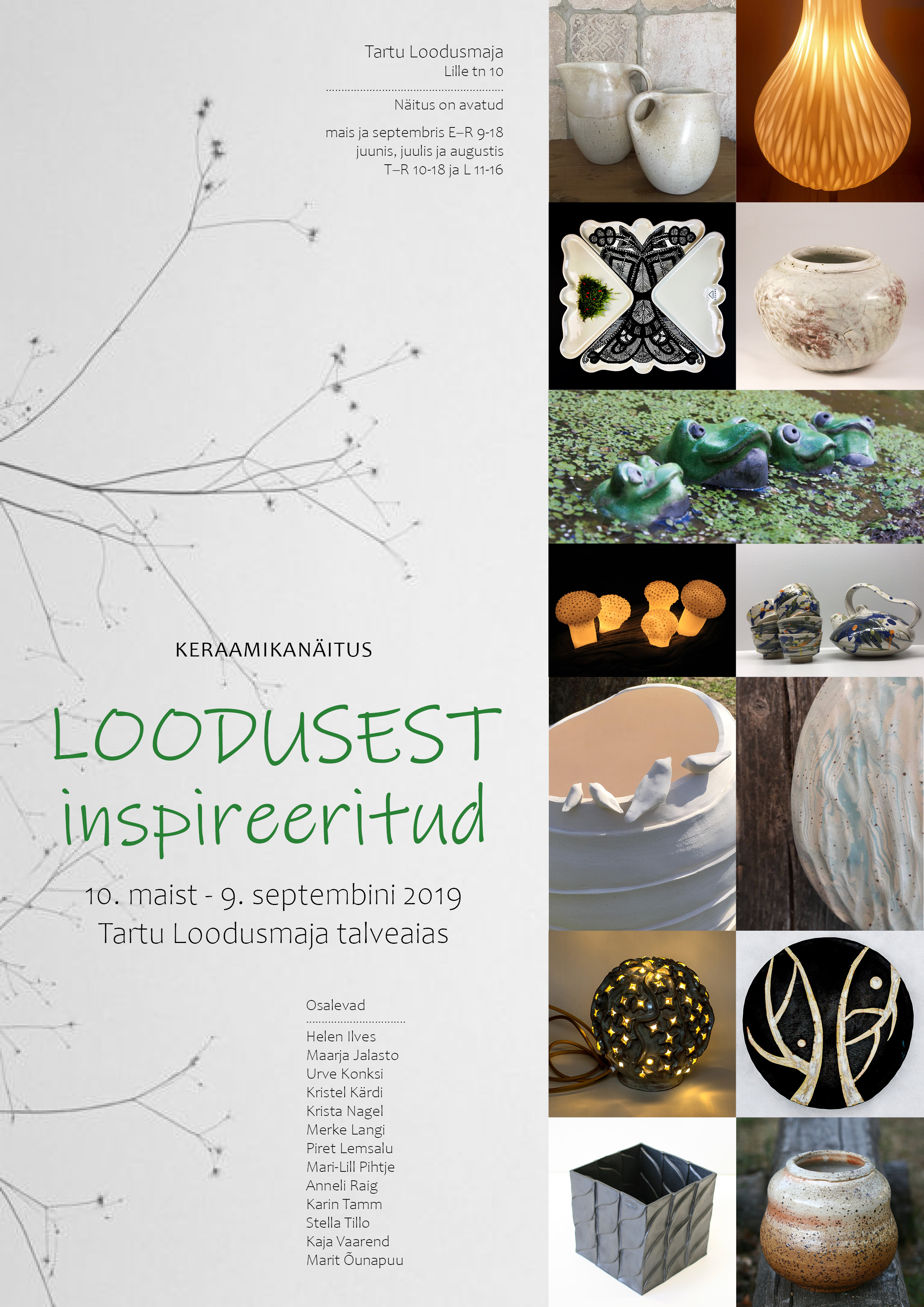 keraamikanäitus loodusest inspireeritud